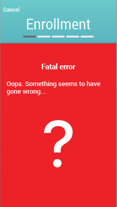 Mobile App Screen - Error